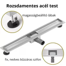 HD Mars 10 Chrome rozsdamentes acél komplett zuhanyfolyóka