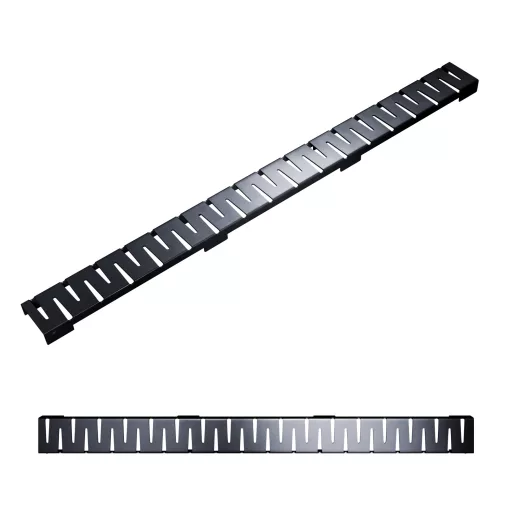 HD Mars+ 10 Black rozsdamentes acél komplett fekete zuhanyfolyóka, kettős bűzzárral