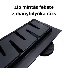 HD Mars 10 Black rozsdamentes acél komplett fekete zuhanyfolyóka