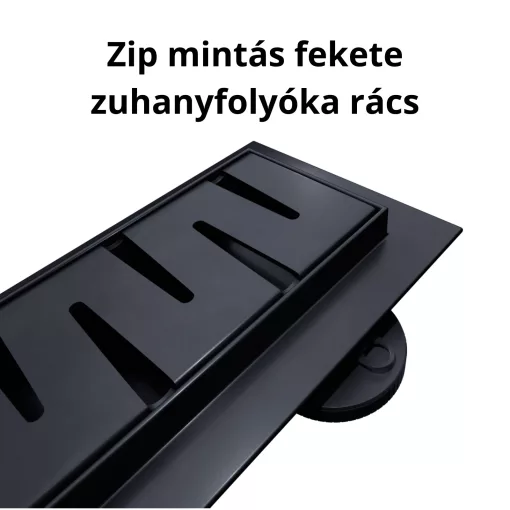 HD Mars 10 Black rozsdamentes acél komplett fekete zuhanyfolyóka