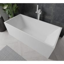 HD Miami White szögletes térben álló akril kád fényes fehér túlfolyóval és click-clack leeresztővel, 170x75x58 cm