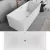   HD Miami White szögletes térben álló akril kád rózsa arany túlfolyóval és click-clack leeresztővel, 170x75x58 cm