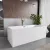   HD Miami White szögletes térben álló akril kád rózsa arany túlfolyóval és click-clack leeresztővel, 170x75x58 cm