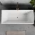   HD Miami White szögletes térben álló akril kád rózsa arany túlfolyóval és click-clack leeresztővel, 170x75x58 cm