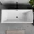   HD Miami White szögletes térben álló akril kád matt fekete túlfolyóval és click-clack leeresztővel, 170x75x58 cm