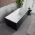   HD Miami Black szögletes térben álló akril kád fényes króm túlfolyóval és click-clack leeresztővel, 170x75x58 cm