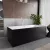  HD Miami Black szögletes térben álló akril kád fényes fehér túlfolyóval és click-clack leeresztővel, 170x75x58 cm