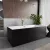   HD Miami Black szögletes térben álló akril kád fényes arany túlfolyóval és click-clack leeresztővel, 170x75x58 cm
