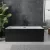  HD Miami Black szögletes térben álló akril kád matt fekete túlfolyóval és click-clack leeresztővel, 170x75x58 cm
