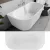   HD Atlanta White félszabadonálló akril kád fényes fehér túlfolyóval és click-clack leeresztővel, 170x80x58 cm