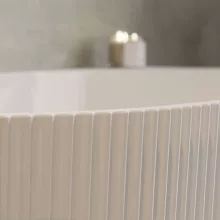 HD Atlanta White félszabadonálló akril kád fényes fehér túlfolyóval és click-clack leeresztővel, 170x80x58 cm