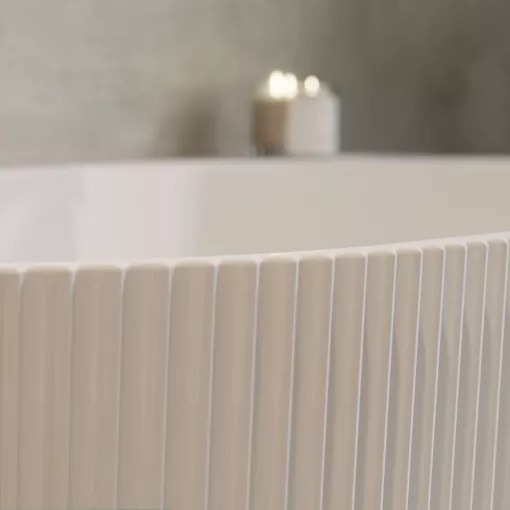 HD Atlanta White félszabadonálló akril kád fényes fehér túlfolyóval és click-clack leeresztővel, 170x80x58 cm