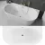   HD Florida White 150/160/170 cm hosszú félszabadonálló akril kád fényes arany túlfolyóval és click-clack leeresztővel