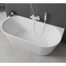 HD Florida White 170x80 félszabadonálló akril kád fényes fehér túlfolyóval és click-clack leeresztővel