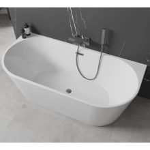 HD Florida White 170x80 félszabadonálló akril kád szürke túlfolyóval és click-clack leeresztővel