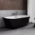   HD Florida Black 170x80 félszabadonálló akril kád fényes króm túlfolyóval és click-clack leeresztővel