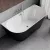   HD Florida Black 170x80 félszabadonálló akril kád fényes króm túlfolyóval és click-clack leeresztővel