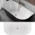   HD Florida Black 170x80 félszabadonálló akril kád rózsa arany túlfolyóval és click-clack leeresztővel