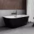   HD Florida Black 170x80 félszabadonálló akril kád rózsa arany túlfolyóval és click-clack leeresztővel
