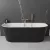   HD Florida Black 170x80 félszabadonálló akril kád rózsa arany túlfolyóval és click-clack leeresztővel