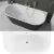   HD Florida Black 170x80 félszabadonálló akril kád fényes arany túlfolyóval és click-clack leeresztővel