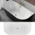   HD Florida Black 170x80 félszabadonálló akril kád fényes arany túlfolyóval és click-clack leeresztővel