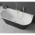   HD Florida Black 170x80 félszabadonálló akril kád fényes arany túlfolyóval és click-clack leeresztővel