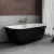   HD Florida Black 170x80 félszabadonálló akril kád fényes arany túlfolyóval és click-clack leeresztővel