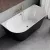   HD Florida Black 170x80 félszabadonálló akril kád fényes arany túlfolyóval és click-clack leeresztővel