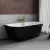  HD Florida Black 170x80 félszabadonálló akril kád szálcsiszolt arany túlfolyóval és click-clack leeresztővel
