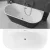   HD Florida Black 170x80 félszabadonálló akril kád szürke túlfolyóval és click-clack leeresztővel
