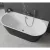   HD Florida Black 170x80 félszabadonálló akril kád szürke túlfolyóval és click-clack leeresztővel