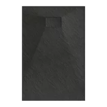 HD Marco Black 80x100 SMC kompozit slim szögletes kőhatású zuhanytálca, 2,6 cm magas, szifon nélkül