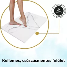 HD Marco White Marble 80x100 SMC kompozit slim szögletes kőhatású zuhanytálca, 2,6 cm magas, szifon nélkül