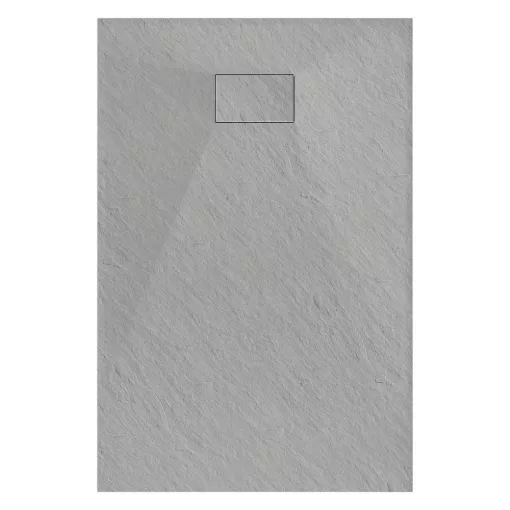 HD Marco Gray 80x100 SMC kompozit magasított szögletes kőhatású zuhanytálca, 15 cm magas, szifonnal
