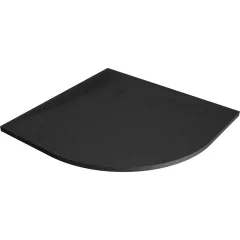   HD Marco Black 80x80/90x90 SMC kompozit slim íves kőhatású zuhanytálca, 2,6 cm magas, szifon nélkül