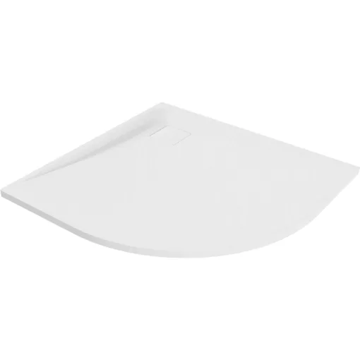 HD Marco White 80x80/90x90 SMC kompozit slim íves kőhatású zuhanytálca, 2,6 cm magas, szifon nélkül