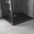   HD Marco+ Black 80x80/90x90 SMC kompozit slim szögletes kőhatású zuhanytálca, krómozott ráccsal, 2,6 cm magas, szifon nélkül