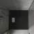   HD Marco+ Black 80x80/90x90 SMC kompozit slim szögletes kőhatású zuhanytálca, fehér ráccsal, 2,6 cm magas, szifon nélkül