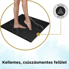 HD Marco Black Marble 80x80/90x90 SMC kompozit slim szögletes kőhatású zuhanytálca, 2,6 cm magas, szifon nélkül