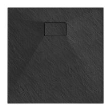 HD Marco Black 80x80/90x90 SMC kompozit slim szögletes kőhatású zuhanytálca, 2,6 cm magas, szifon nélkül