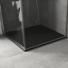 HD Marco Black 90x90 SMC kompozit slim szögletes kőhatású zuhanytálca, 2,6 cm magas, szifon nélkül