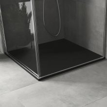 HD Marco Black 80x80/90x90 SMC kompozit slim szögletes kőhatású zuhanytálca, 2,6 cm magas, szifon nélkül