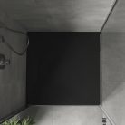 HD Marco Black 90x90 SMC kompozit slim szögletes kőhatású zuhanytálca, 2,6 cm magas, szifon nélkül