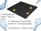 HD Marco Black 90x90 SMC kompozit slim szögletes kőhatású zuhanytálca, 2,6 cm magas, szifon nélkül