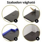 HD Marco Black 90x90 SMC kompozit slim szögletes kőhatású zuhanytálca, 2,6 cm magas, szifon nélkül