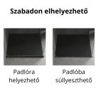 HD Marco Black 90x90 SMC kompozit slim szögletes kőhatású zuhanytálca, 2,6 cm magas, szifon nélkül