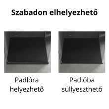 HD Marco Black 80x80/90x90 SMC kompozit slim szögletes kőhatású zuhanytálca, 2,6 cm magas, szifon nélkül