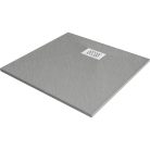 HD Marco+ Gray 90x90 SMC kompozit slim szögletes kőhatású zuhanytálca, fehér ráccsal, 2,6 cm magas, szifon nélkül