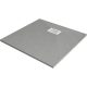 HD Marco+ Gray 90x90 SMC kompozit slim szögletes kőhatású zuhanytálca, fehér ráccsal, 2,6 cm magas, szifon nélkül